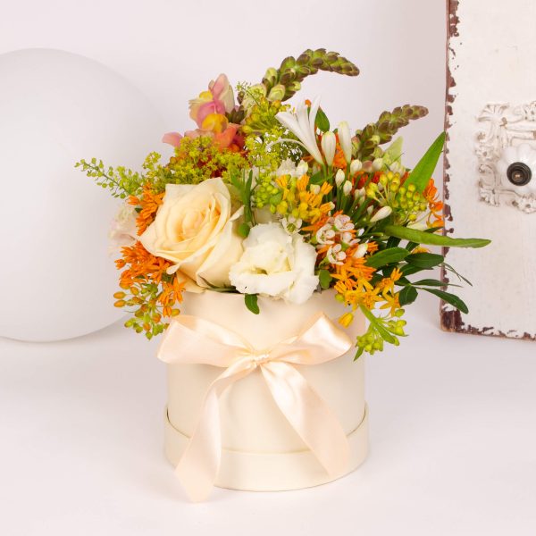 Cutie trandafiri si agapanthus