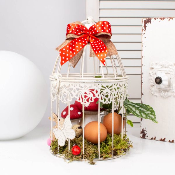 Colivie de Paste cu ciupercute h23 cm, d 14 cm