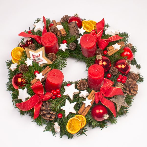 XMAS147-Coronita-de-masa-cu-lumananri-si-stelute